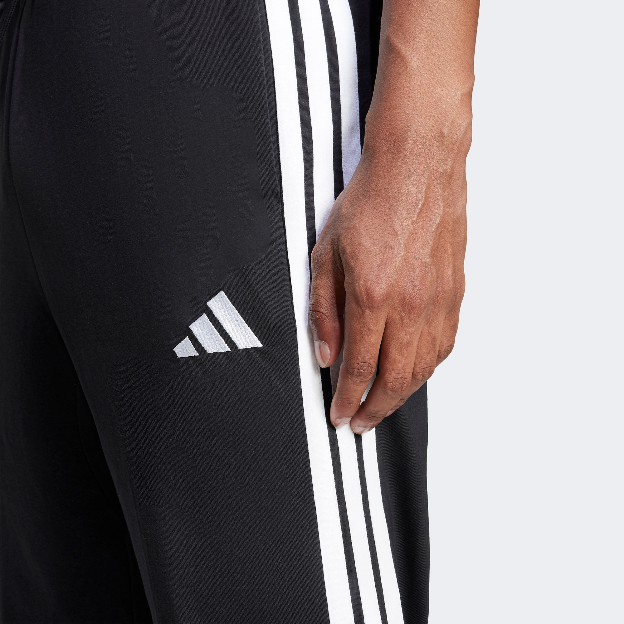 adidas Essentials 3 Stripes Single Erkek Siyah Eşofman Altı
