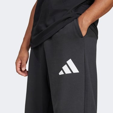  adidas Essentials Wide Leg 3 Bar Logo Erkek Siyah Eşofman Altı