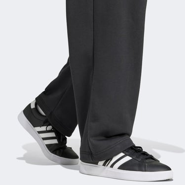  adidas Essentials Wide Leg 3 Bar Logo Erkek Siyah Eşofman Altı