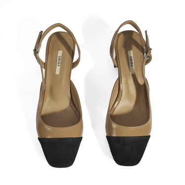  Kadın Kahve Deri Topuklu Klasik Ayakkabı