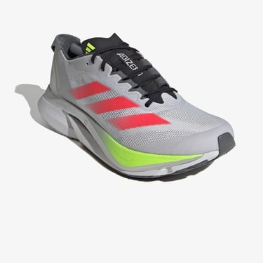  adidas Adizero Boston 12 Erkek Gri Koşu Ayakkabısı