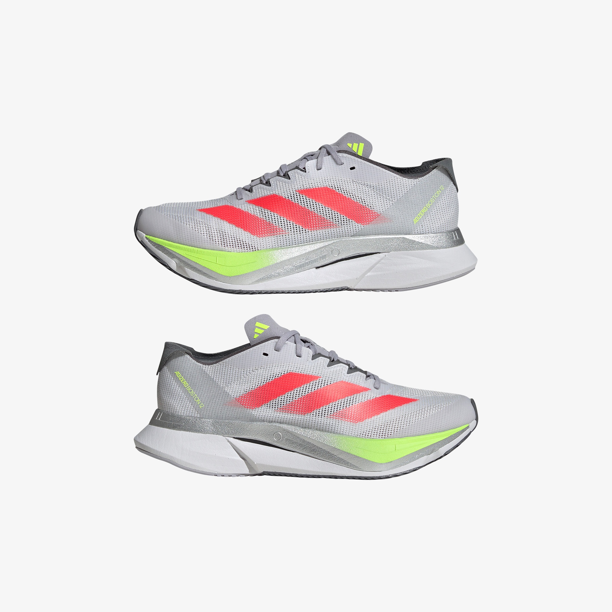 adidas Adizero Boston 12 Kadın Gri Koşu Ayakkabısı