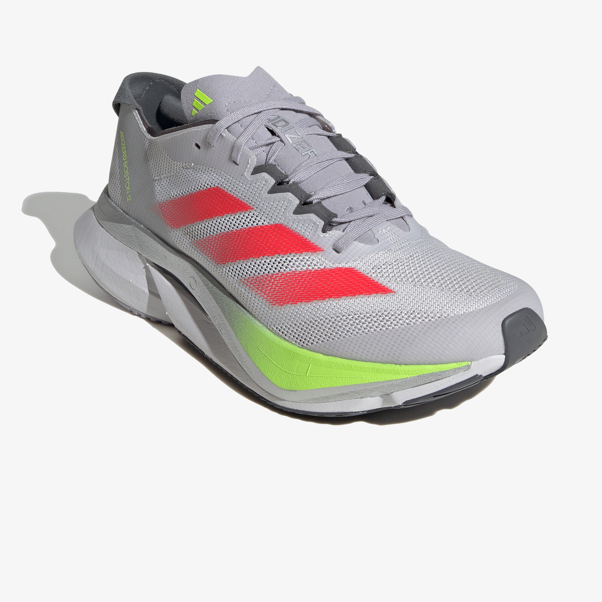 adidas Adizero Boston 12 Kadın Gri Koşu Ayakkabısı