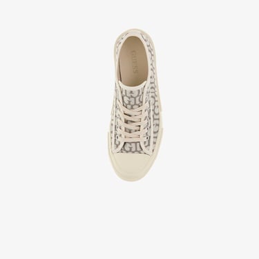  Guess Carey Logo Kadın Krem Sneaker