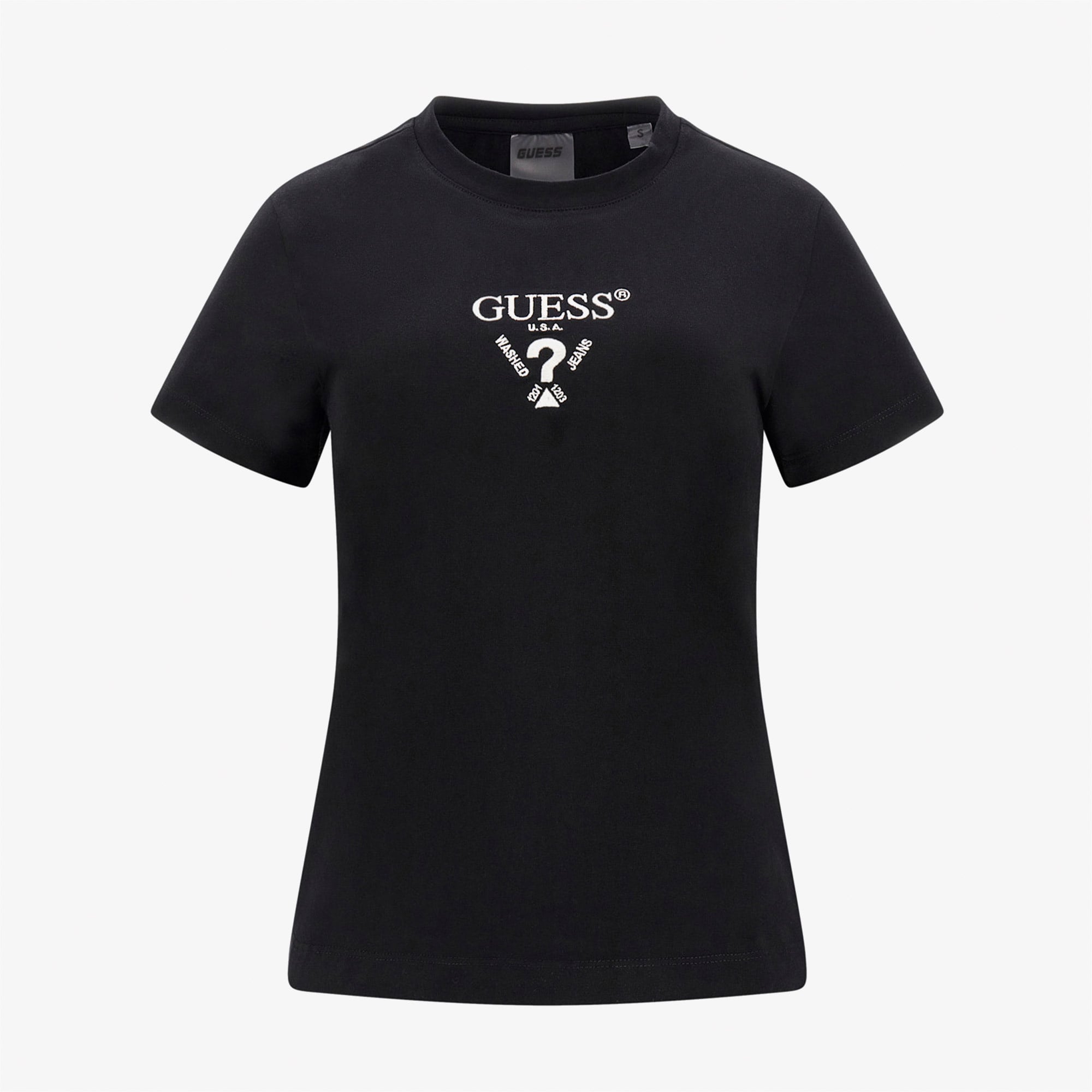 Guess Colette Org Heavy 240 Kadın Siyah T-Shirt