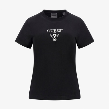  Guess Colette Org Heavy 240 Kadın Siyah T-Shirt