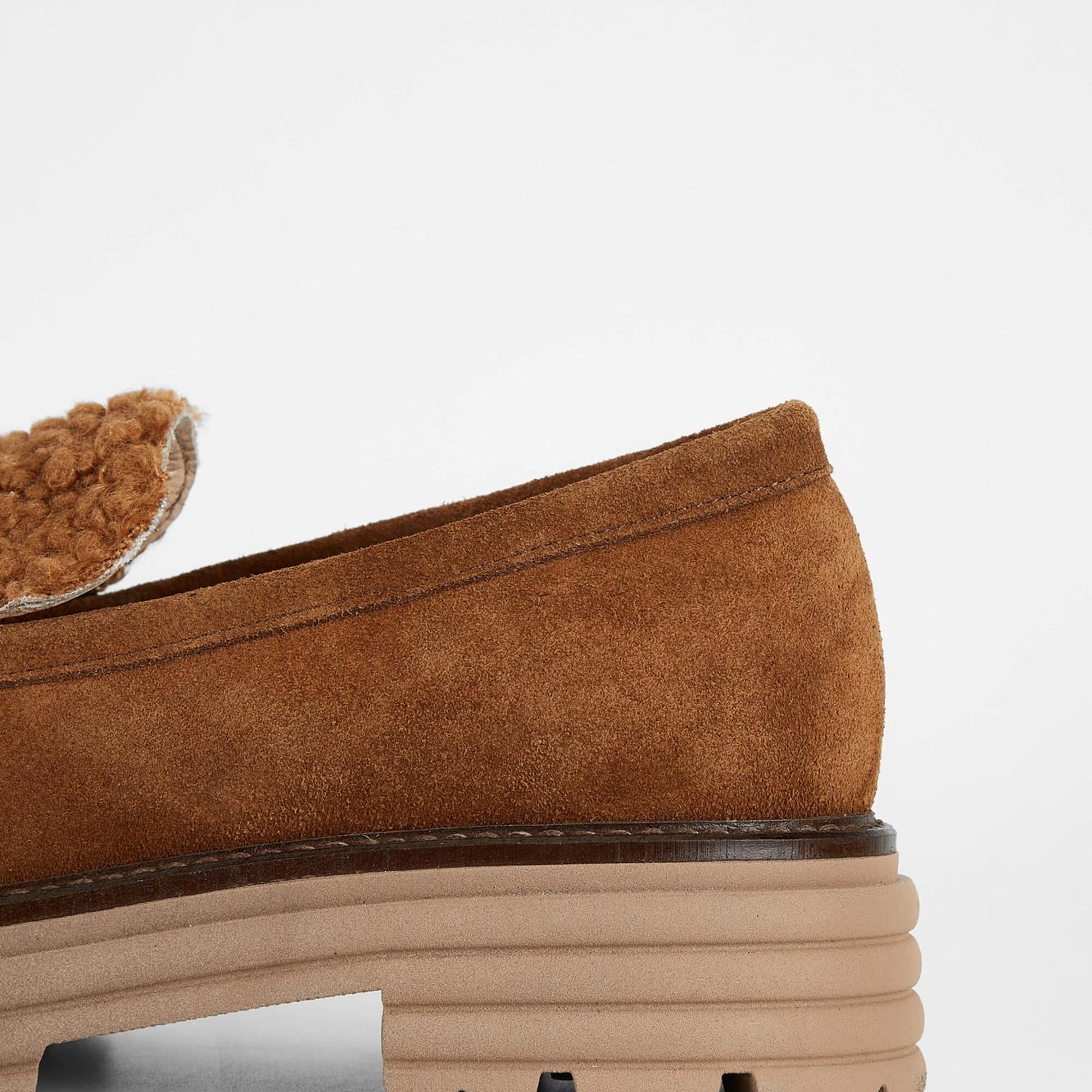 Tamer Tanca Kadın Hakiki Deri Taba Süet Loafer Ayakkabı