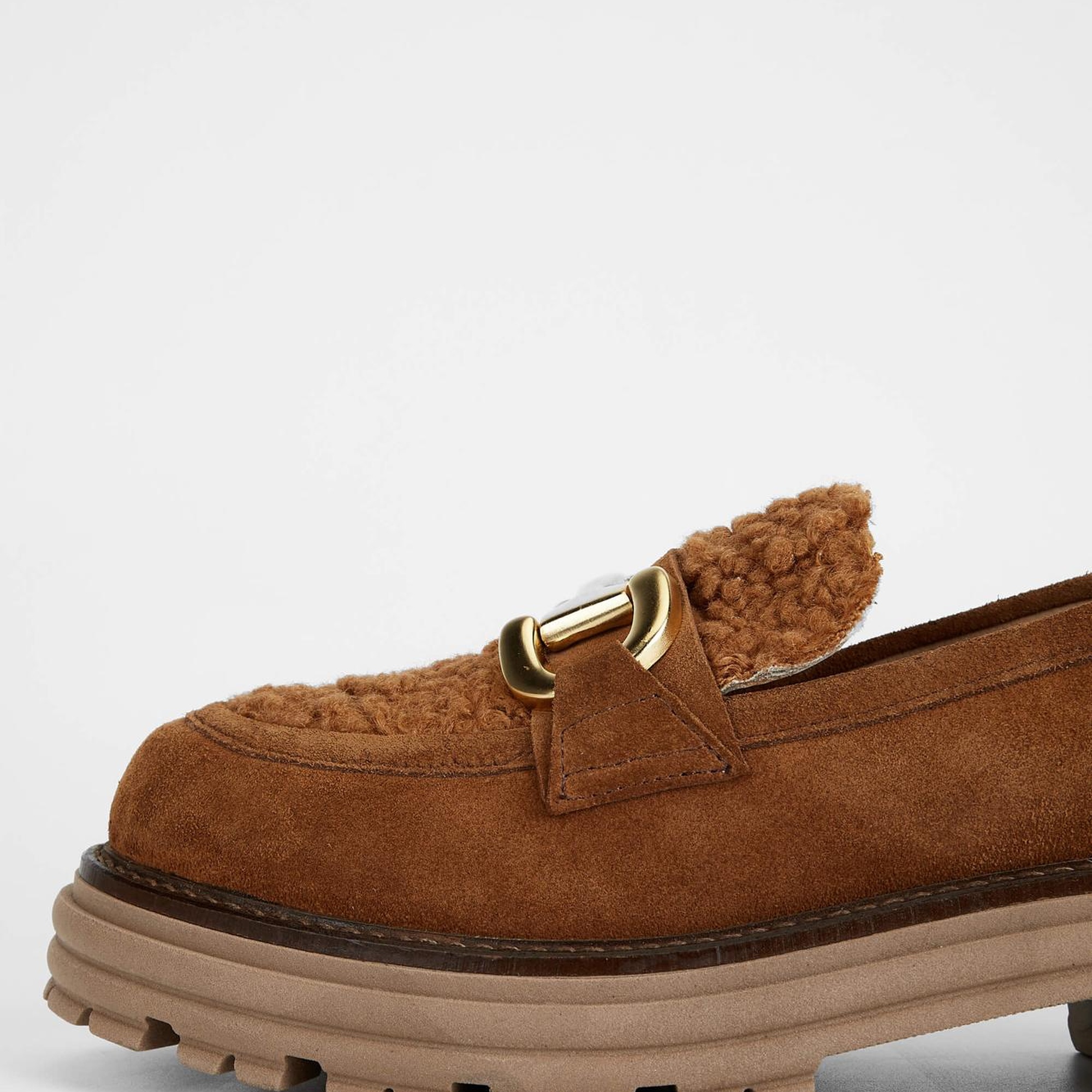 Tamer Tanca Kadın Hakiki Deri Taba Süet Loafer Ayakkabı