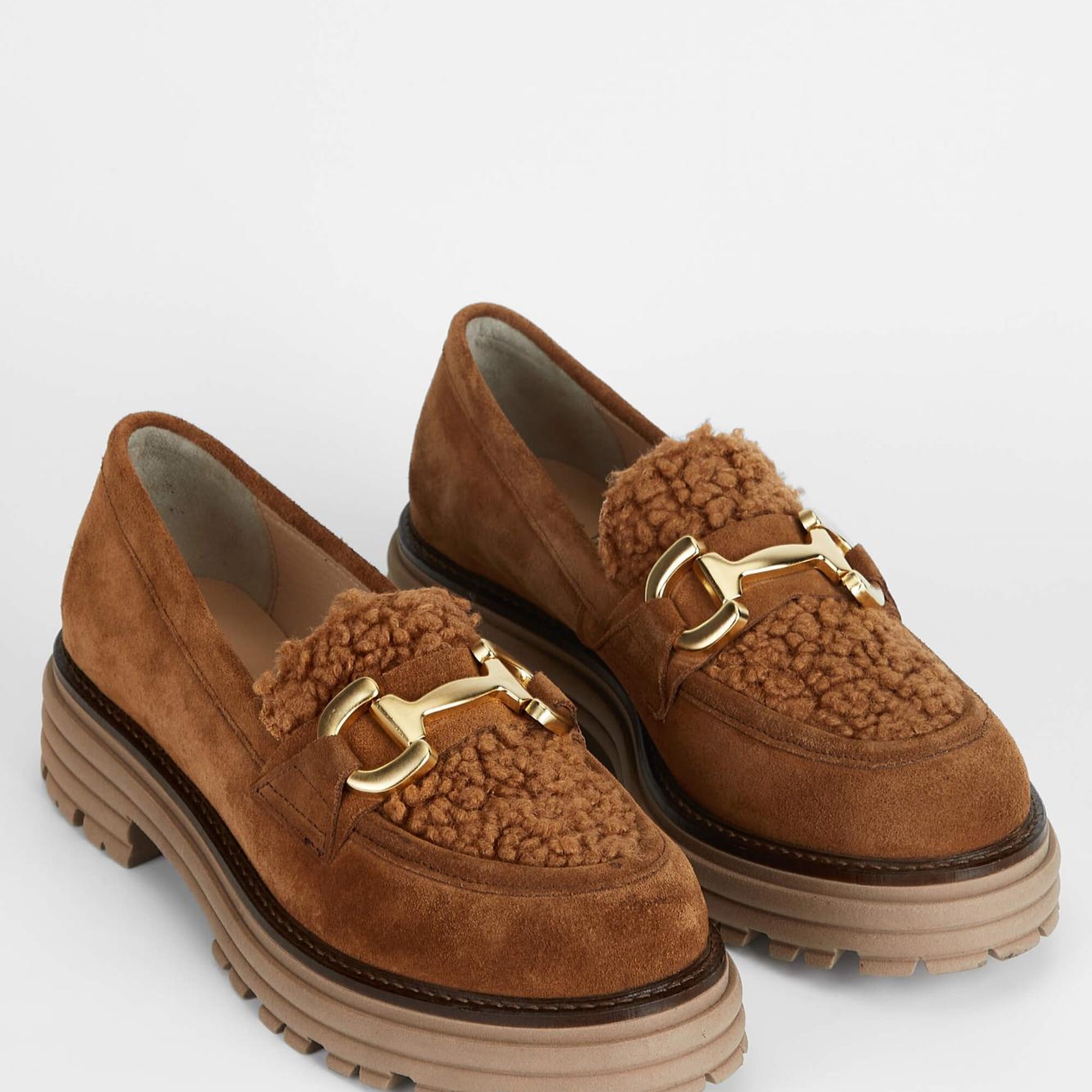 Tamer Tanca Kadın Hakiki Deri Taba Süet Loafer Ayakkabı