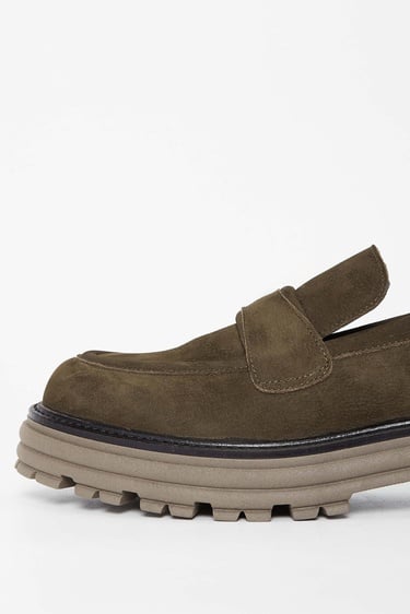  Tamer Tanca Kadın Hakiki Deri Yeşil Loafer Ayakkabı