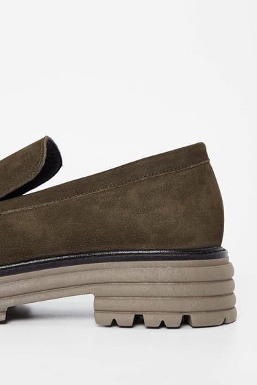  Tamer Tanca Kadın Hakiki Deri Yeşil Loafer Ayakkabı