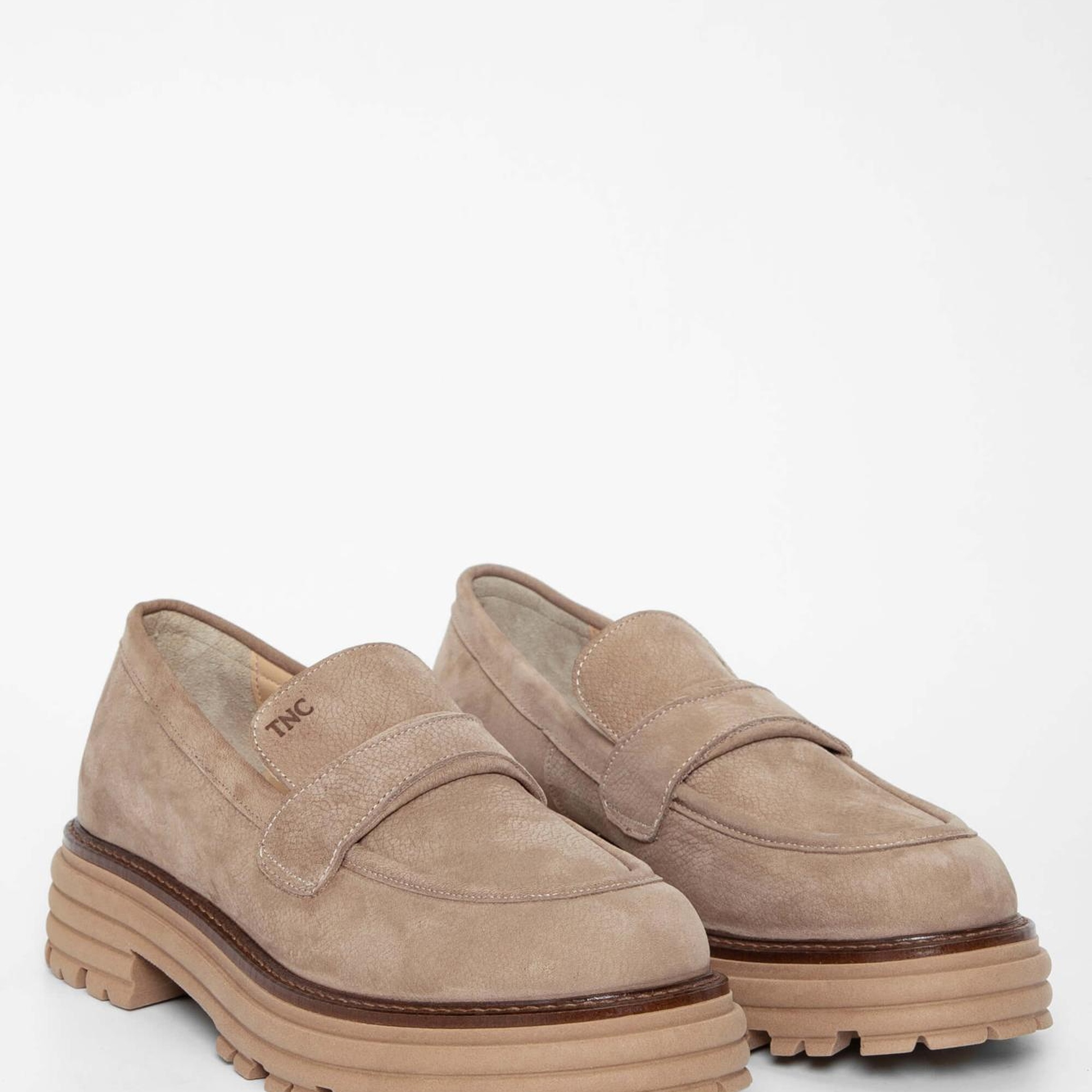 Tamer Tanca Kadın Hakiki Deri Vizon Nubuk Loafer Ayakkabı