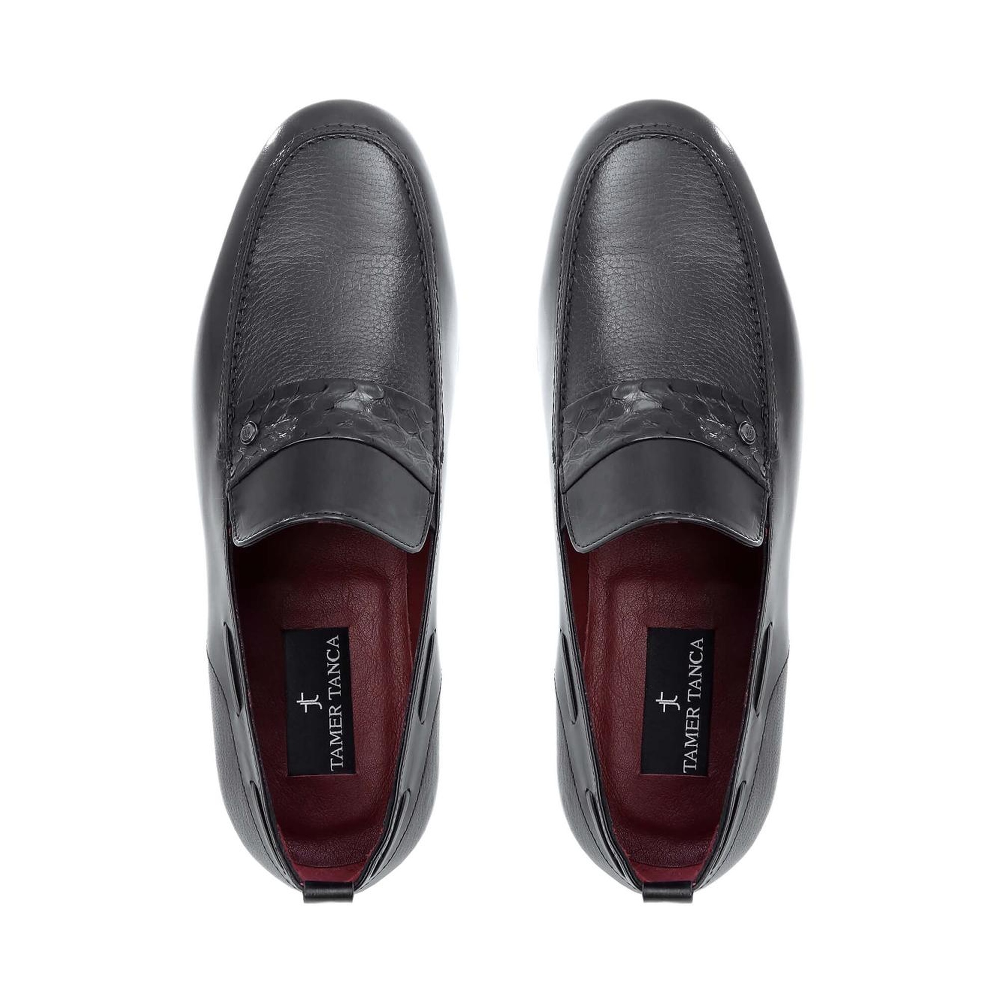 Tamer Tanca Erkek Hakiki Deri Siyah Klasik Ayakkabı