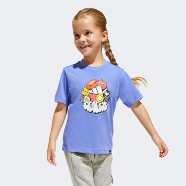  adidas Fun Graphic Çocuk Mavi T-Shirt