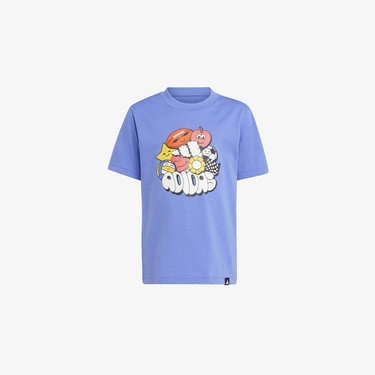  adidas Fun Graphic Çocuk Mavi T-Shirt