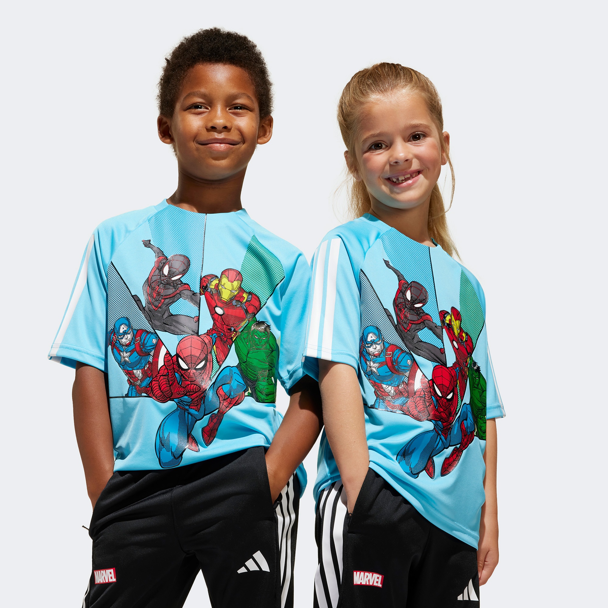 adidas X Marvel Avengers Çocuk Mavi T-Shirt