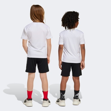  adidas X Marvel Spiderman Çocuk Beyaz/Siyah Şort Takımı