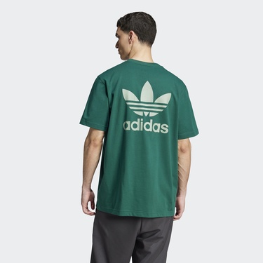  adidas Adicolor Classics Back+Front Trefoil Boxy Yeşil Erkek T-Shirt