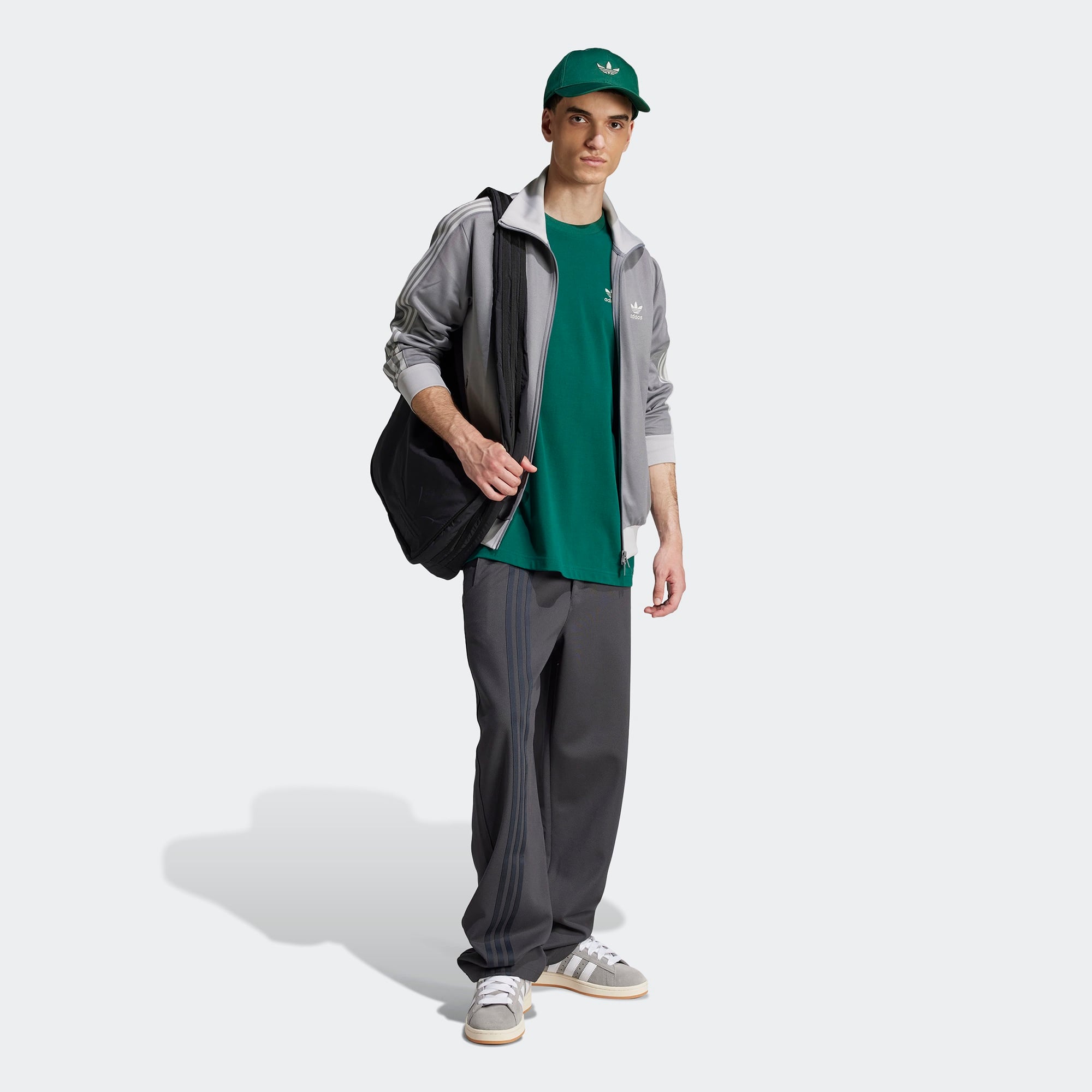 adidas Adicolor Classics Back+Front Trefoil Boxy Yeşil Erkek T-Shirt