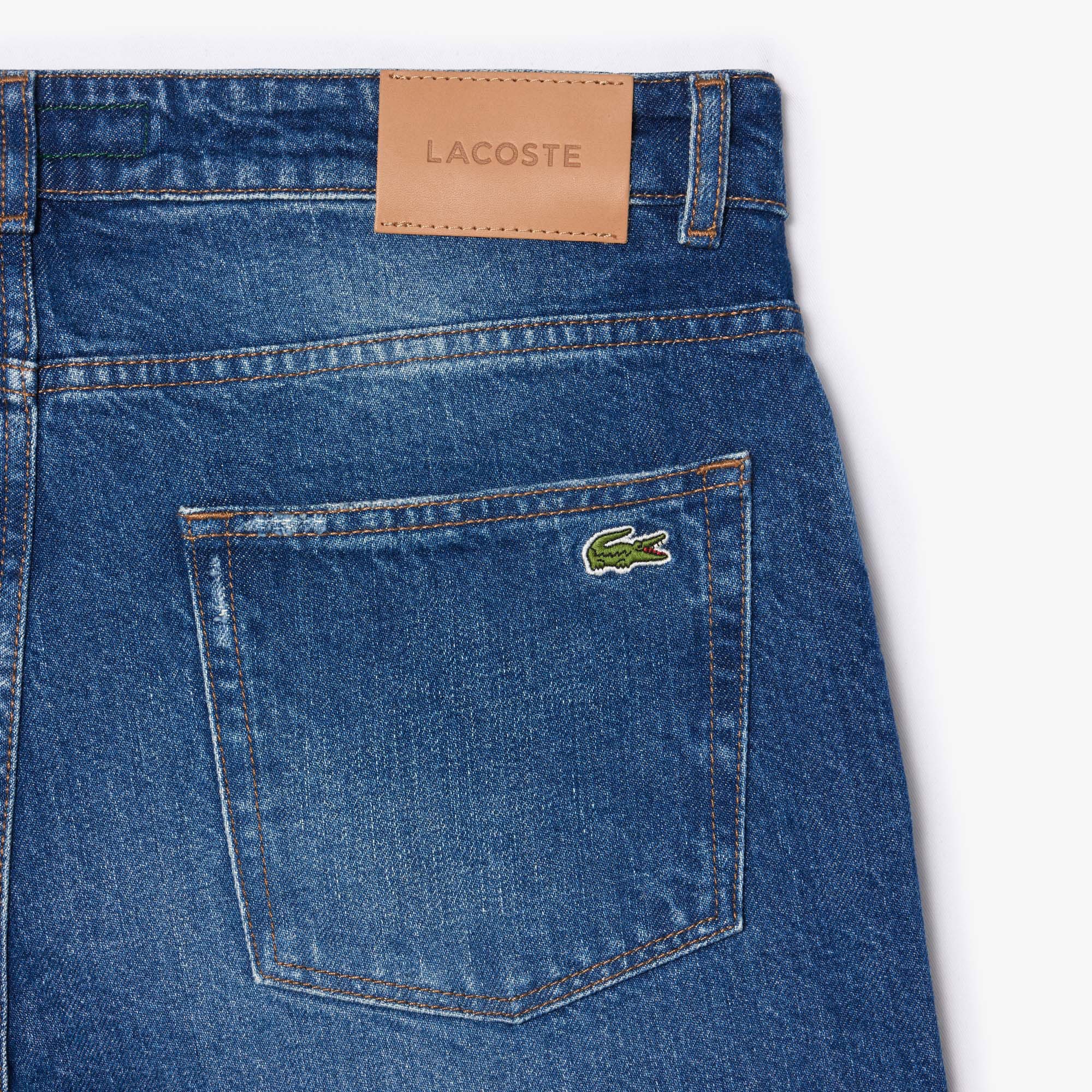 Lacoste Erkek Straight Fit Lacivert Jean Pantolon