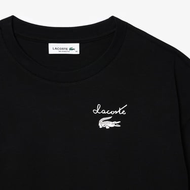  Lacoste Kadın Bisiklet Yaka Siyah T-Shirt