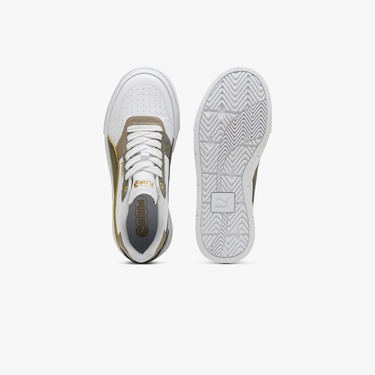  Puma Cali Court Luxe Kadın Beyaz Haki Spor Ayakkabı