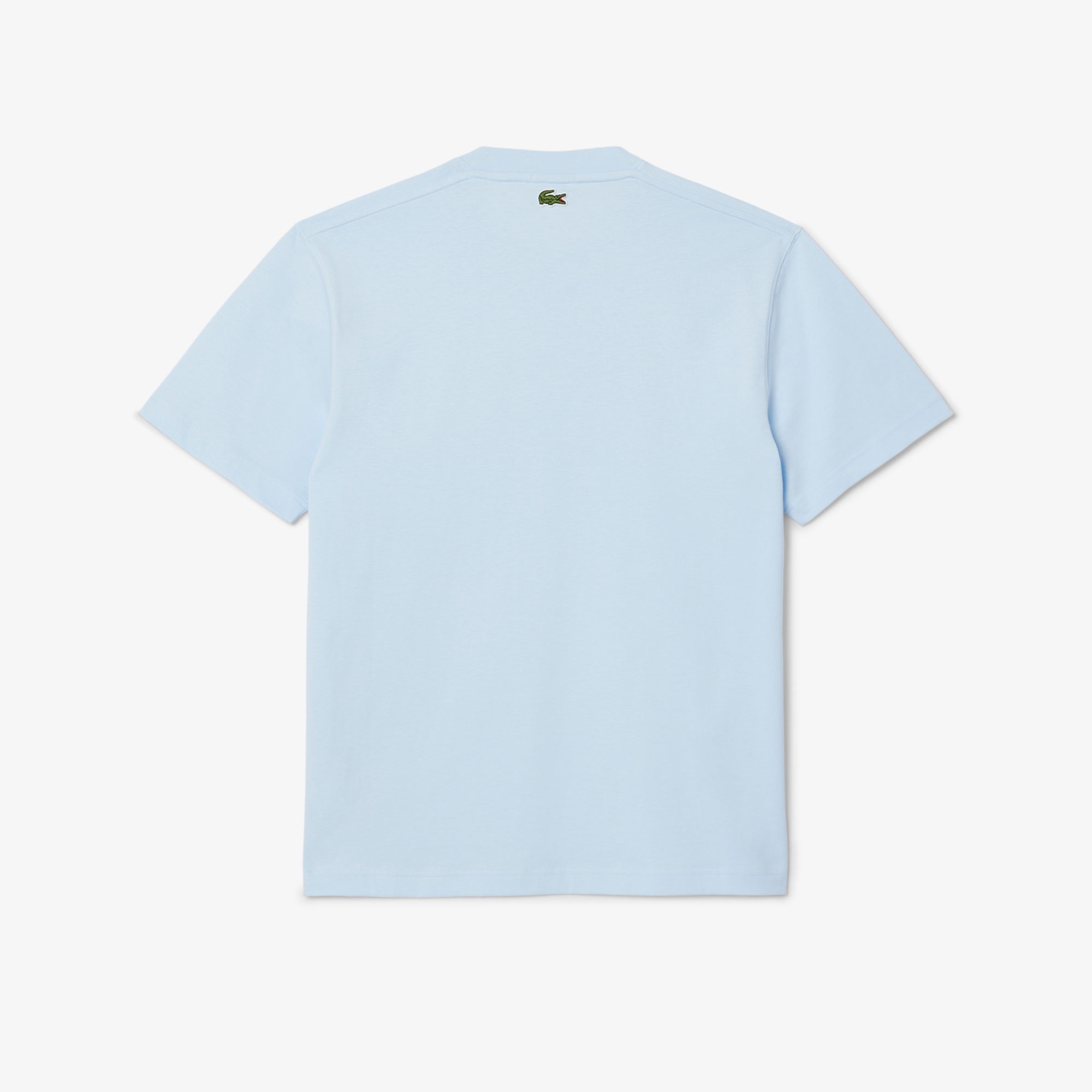 Lacoste Unisex Classic Fit Bisiklet Yaka Baskılı Açık Mavi T-Shirt