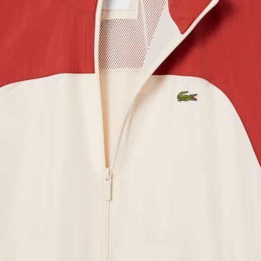  Lacoste Erkek Dik Yaka Renk Bloklu Bordo Ceket