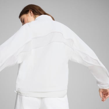  Puma Dare To Zip-Off Dokuma Kadın Beyaz Ceket