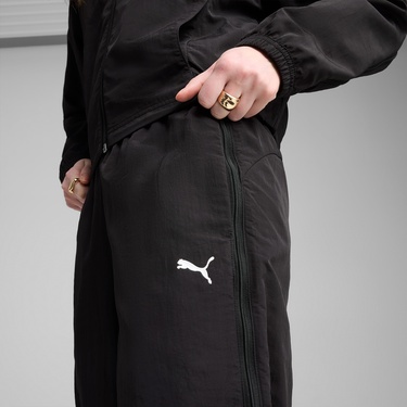  Puma Dare To Relaxed Geniş Kesim Dokuma Kadın Siyah Eşofman Altı