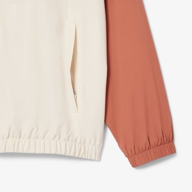  Lacoste Erkek Dik Yaka Renk Bloklu Bordo Ceket
