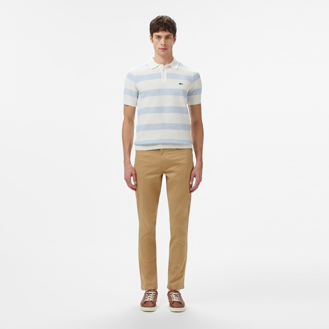  Lacoste Erkek Slim Fit Bej Jean Pantolon