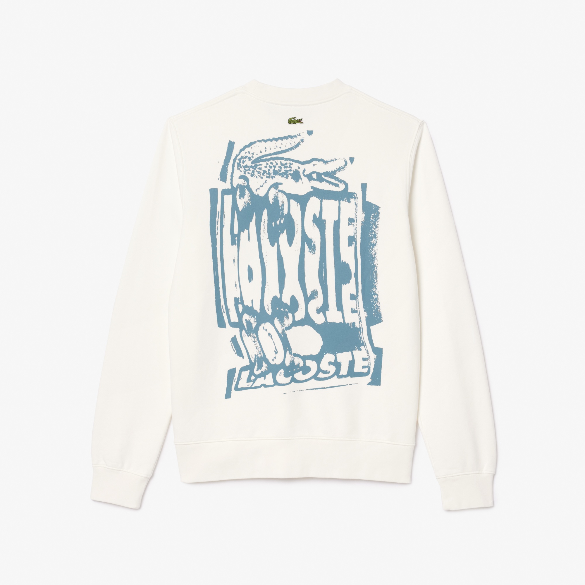 Lacoste Erkek Classic Fit Bisiklet Yaka Beyaz Sweatshirt