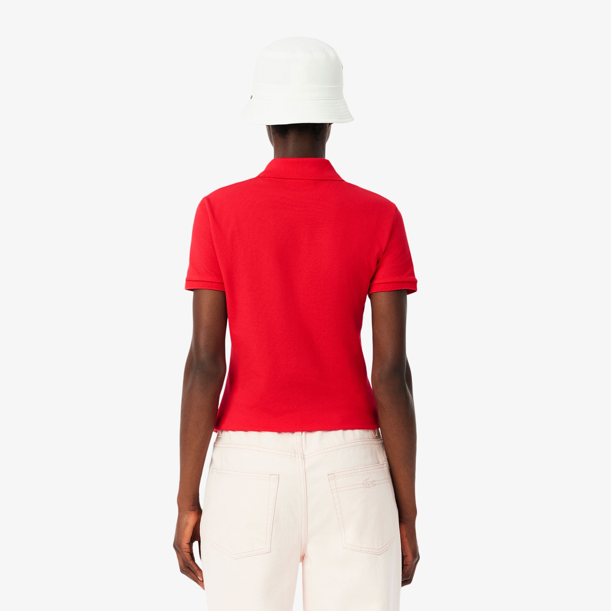 Lacoste L.12.D Kadın Slim Fit Kırmızı Polo