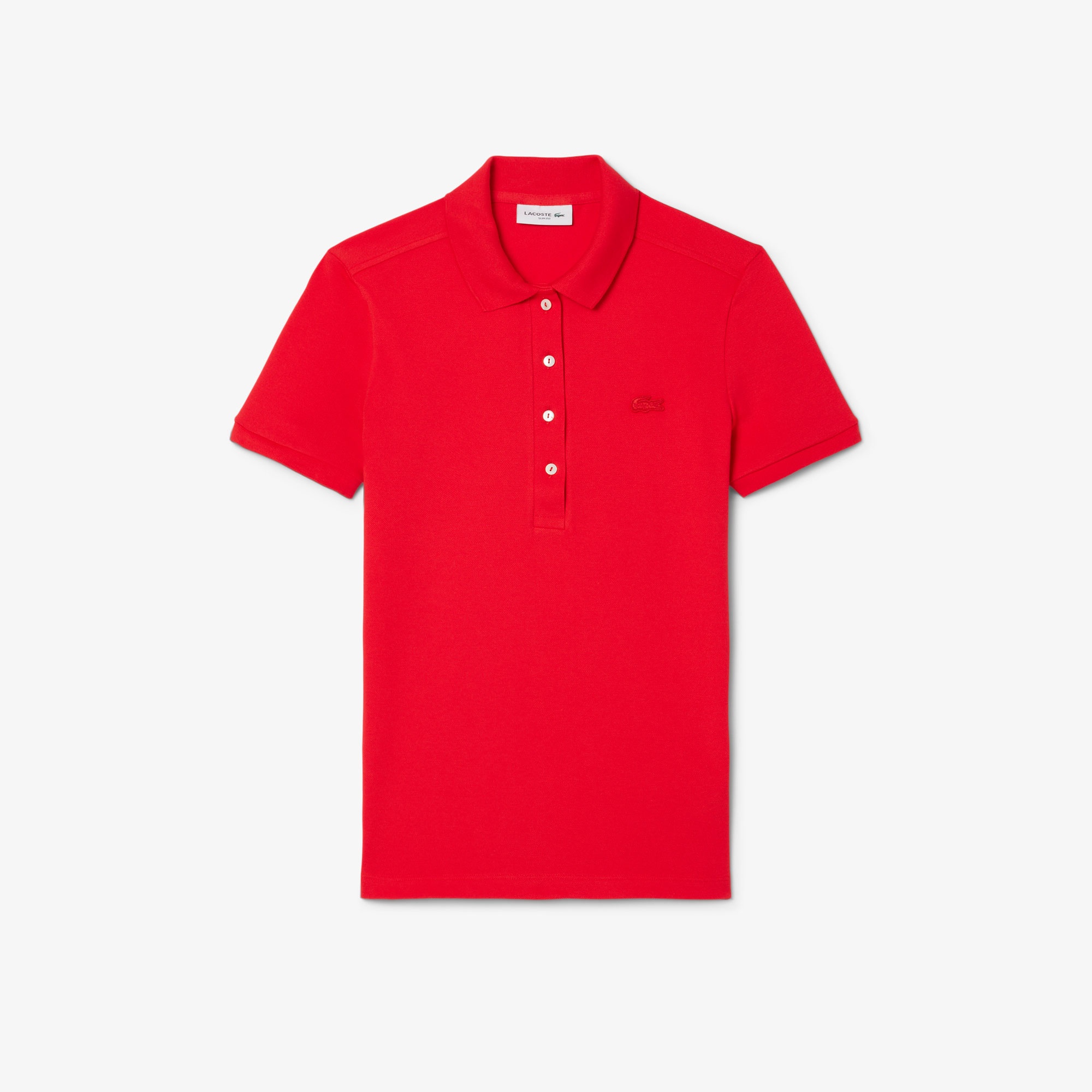 Lacoste L.12.D Kadın Slim Fit Kırmızı Polo