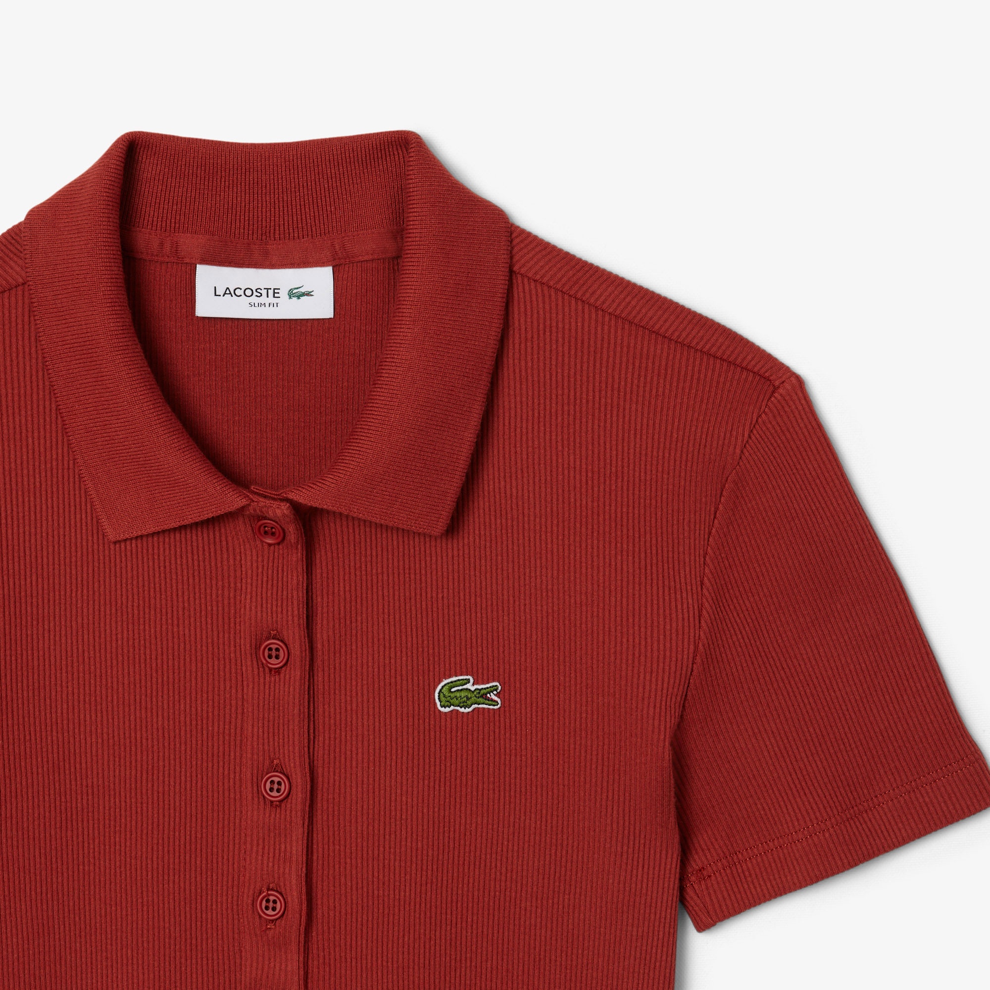 Lacoste L.12.D Kadın Slim Fit Kırmızı Polo