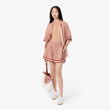  L.12.D Kadın Slim Fit Kahverengi Polo