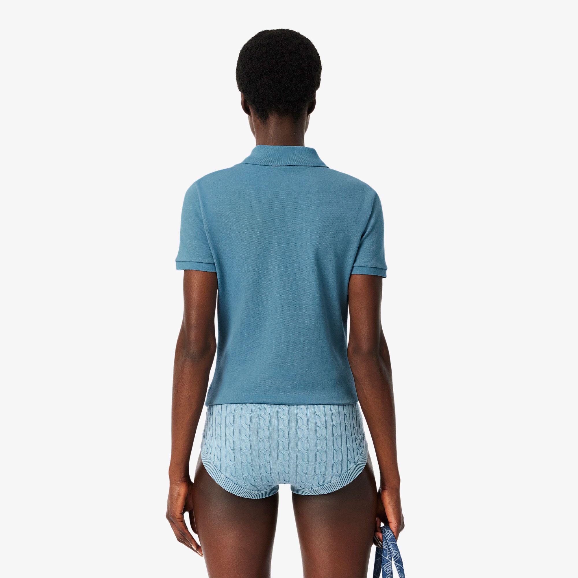 Lacoste L.12.D Kadın Slim Fit Mavi Polo