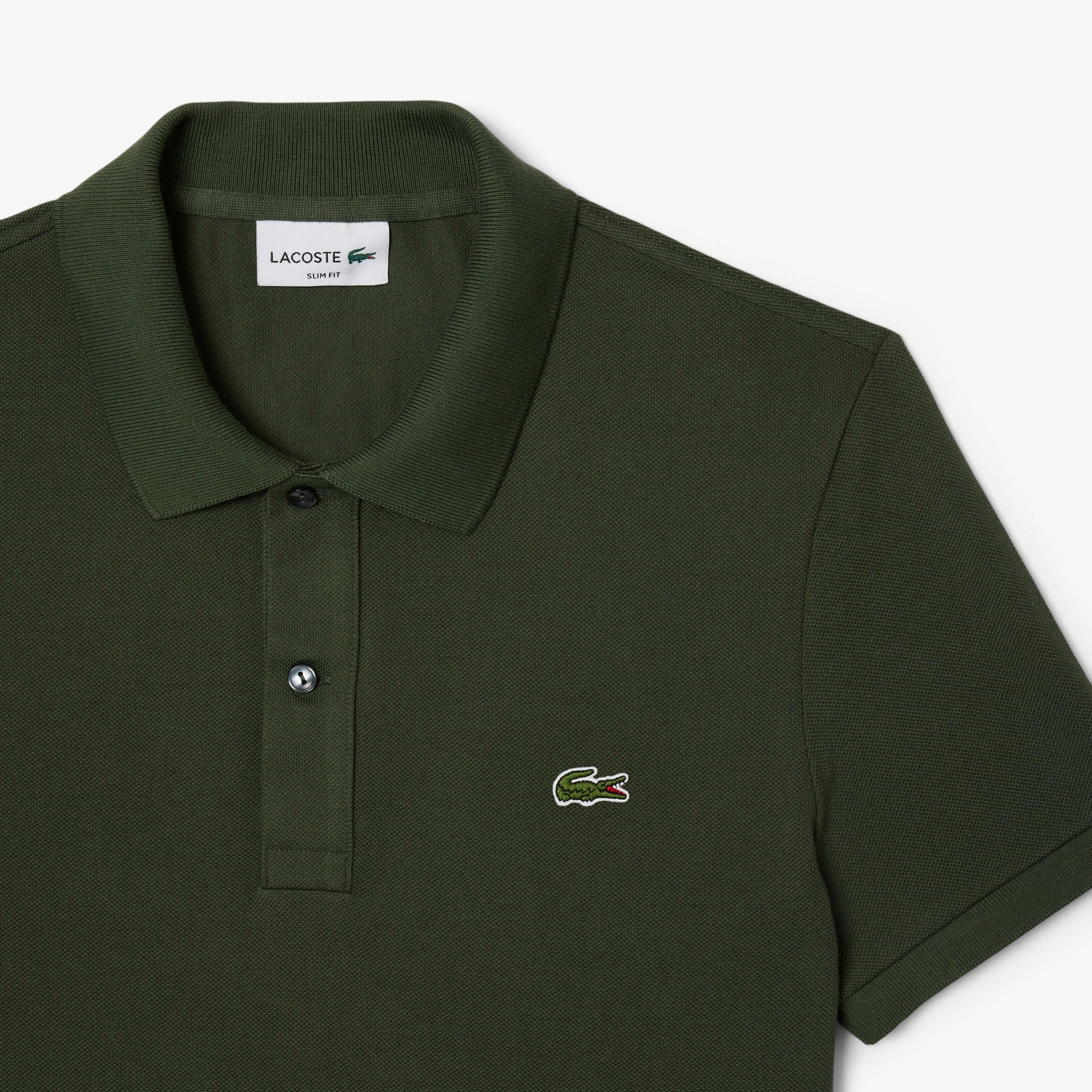 L.12.12 Erkek Slim Fit Haki Polo