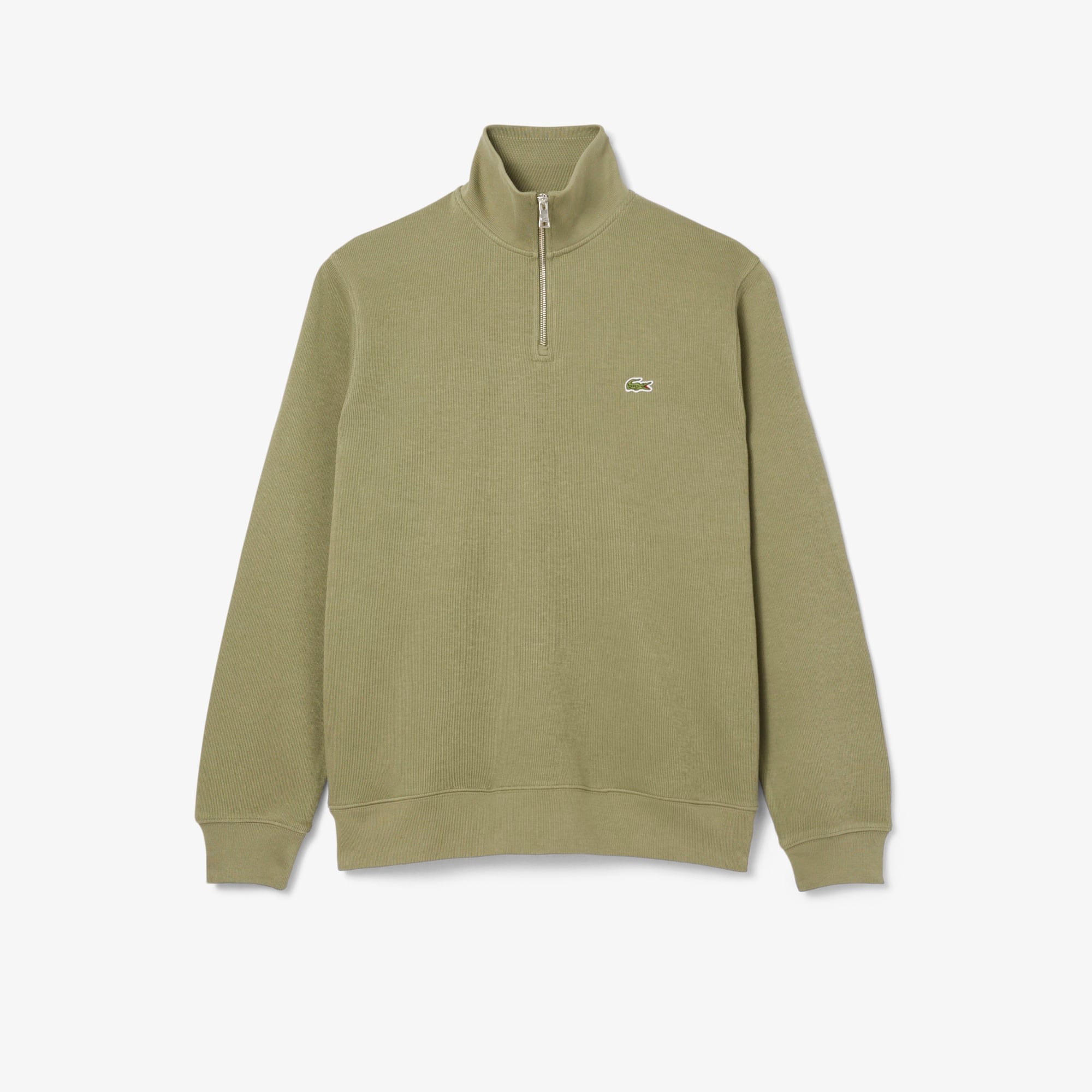 Lacoste Erkek Classic Fit Yarım Fermuarlı Haki Sweatshirt