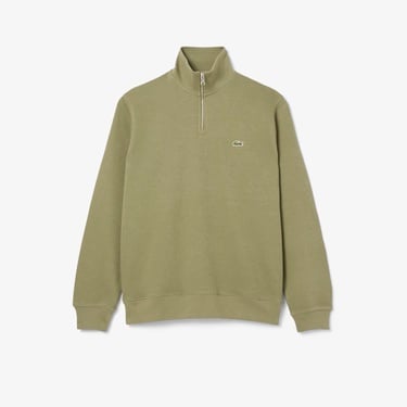  Lacoste Erkek Classic Fit Yarım Fermuarlı Haki Sweatshirt