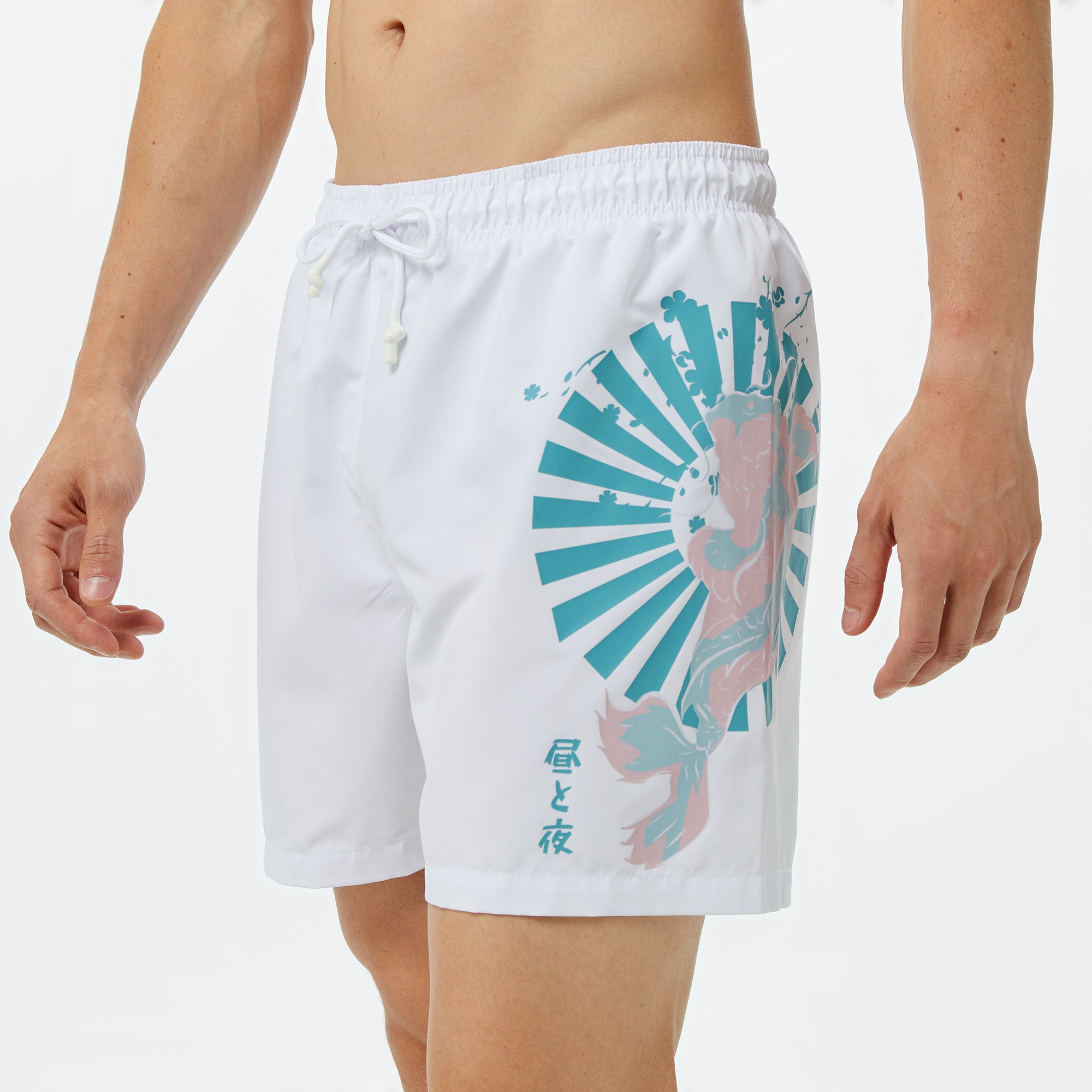 UNITED4 Erkek Beyaz Deniz Şortu