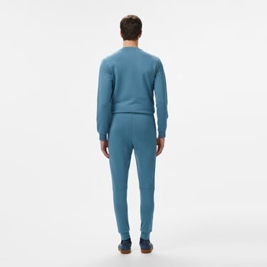  Erkek Slim Fit Organik Pamuk Mavi Eşofman Altı