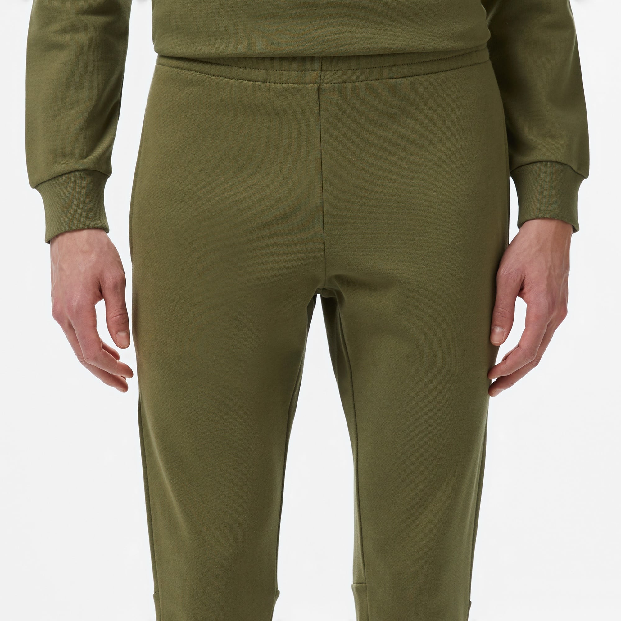 Erkek Slim Fit Organik Pamuk Haki Eşofman Altı