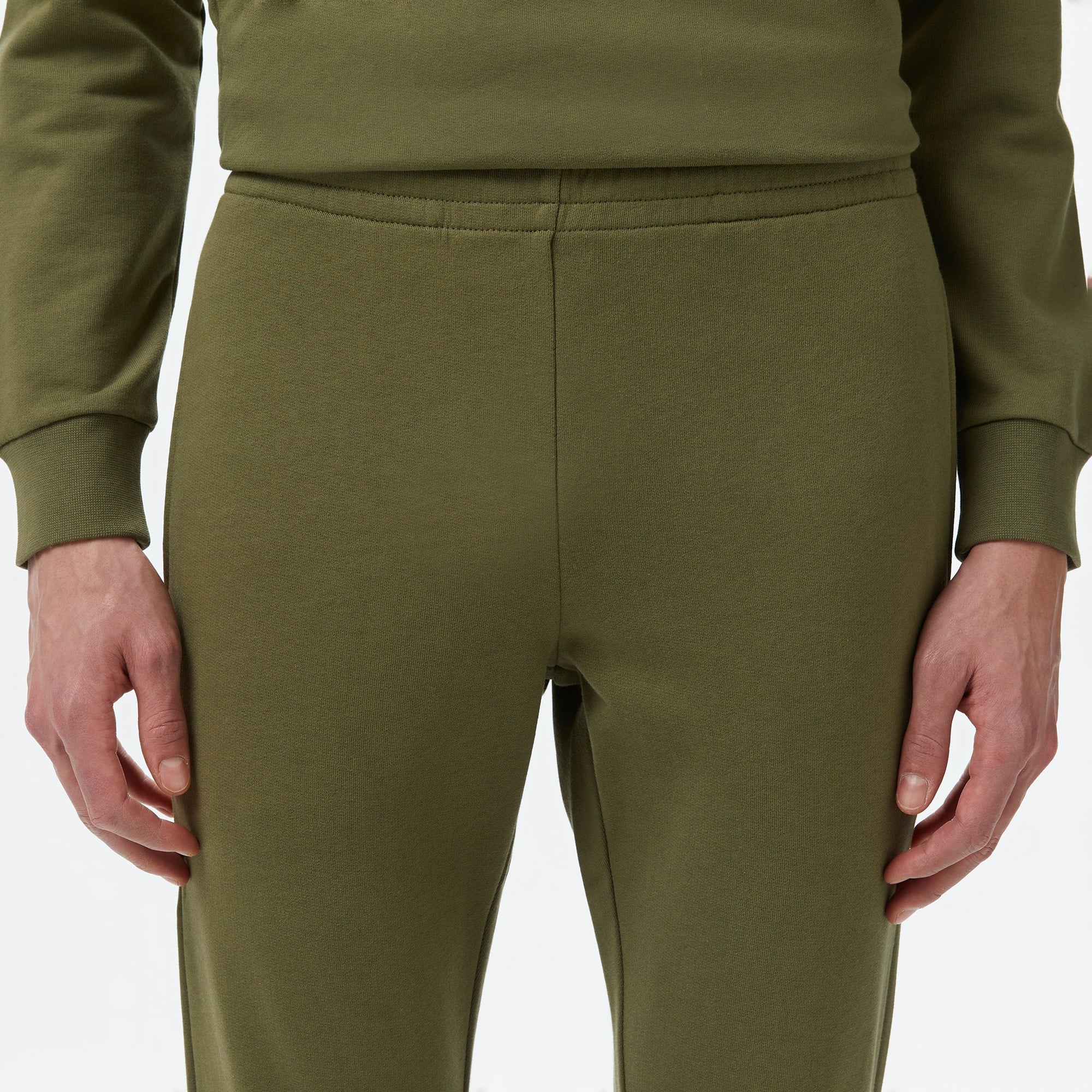 Erkek Slim Fit Organik Pamuk Haki Eşofman Altı