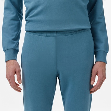  Erkek Slim Fit Organik Pamuk Mavi Eşofman Altı