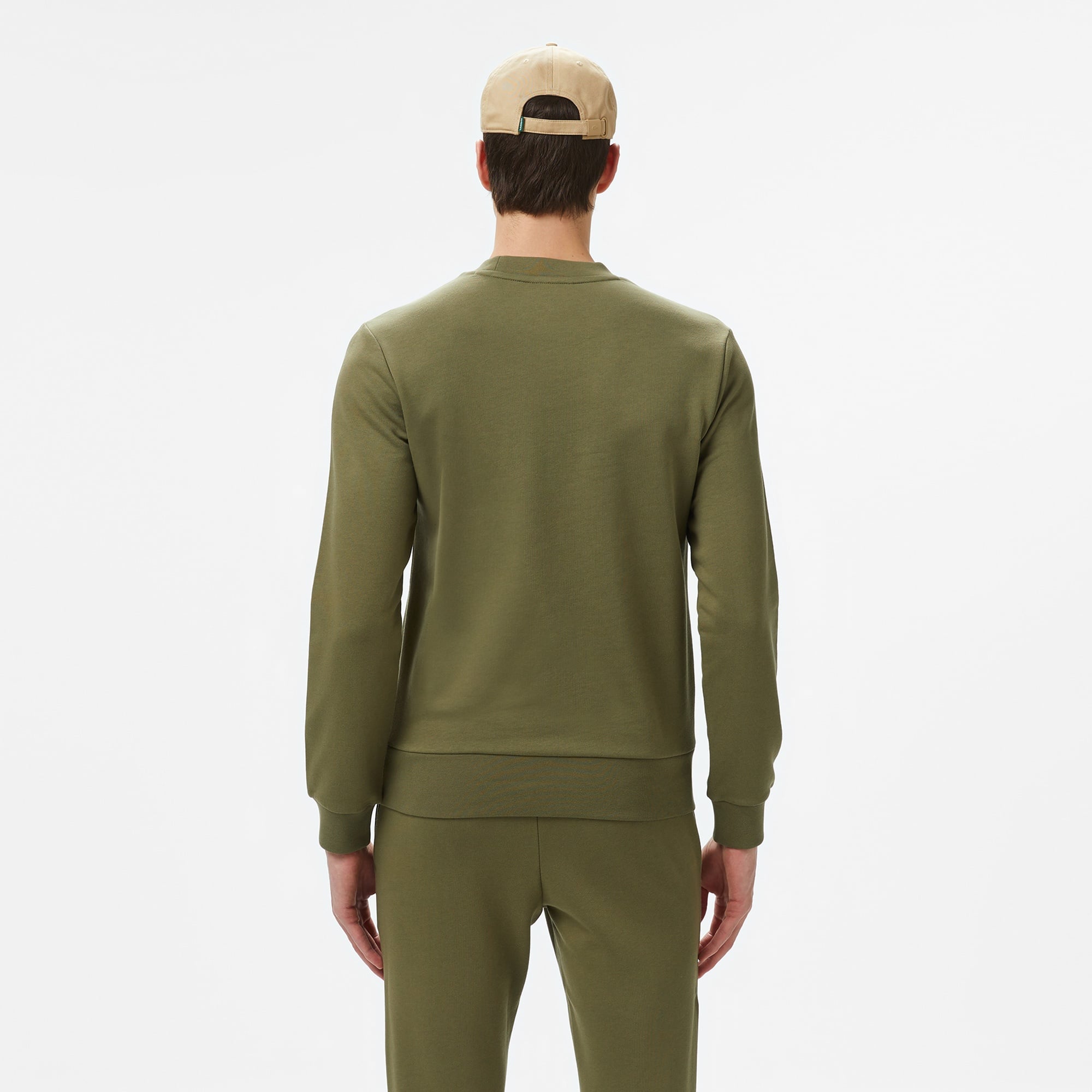 Lacoste Erkek Classic Fit Bisiklet Yaka Haki Sweatshirt