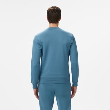  Lacoste Erkek Classic Fit Bisiklet Yaka Mavi Sweatshirt