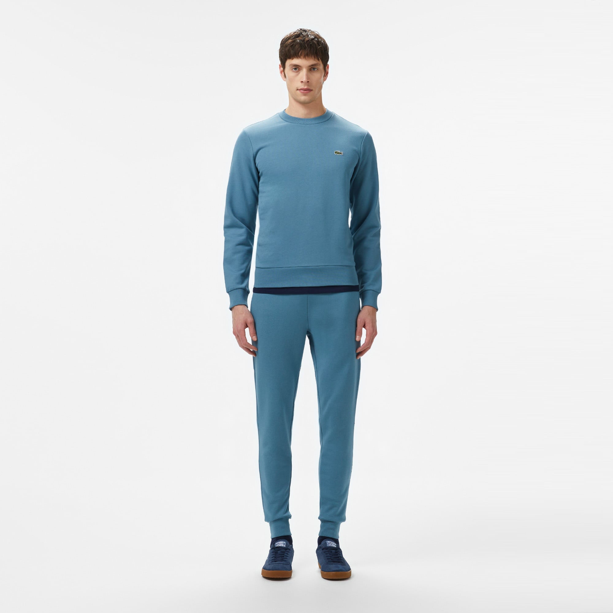 Lacoste Erkek Classic Fit Bisiklet Yaka Mavi Sweatshirt