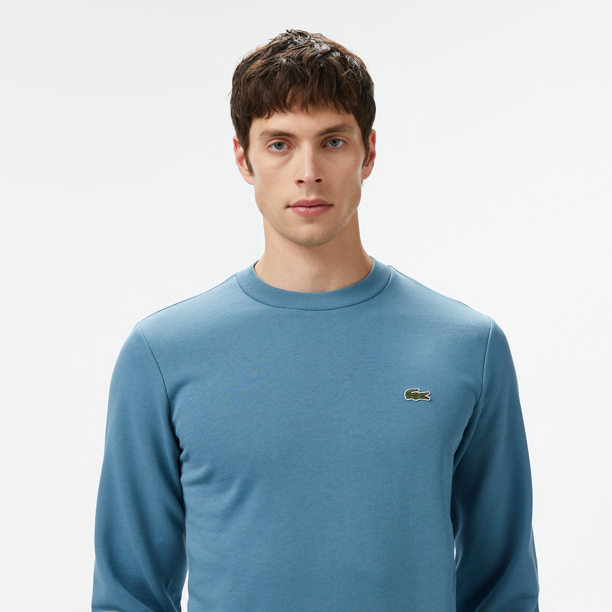Lacoste Erkek Classic Fit Bisiklet Yaka Mavi Sweatshirt